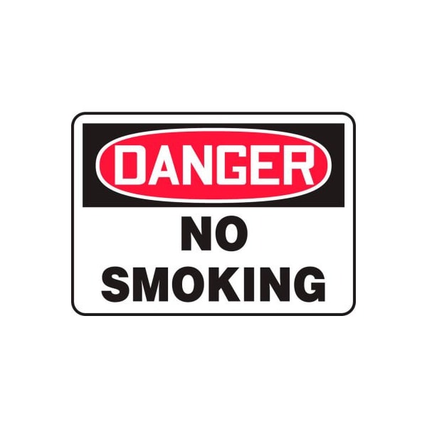 Accuform Accuform Danger Sign, No Smoking, 10inW x 7inH, Plastic MSMK132VP - main